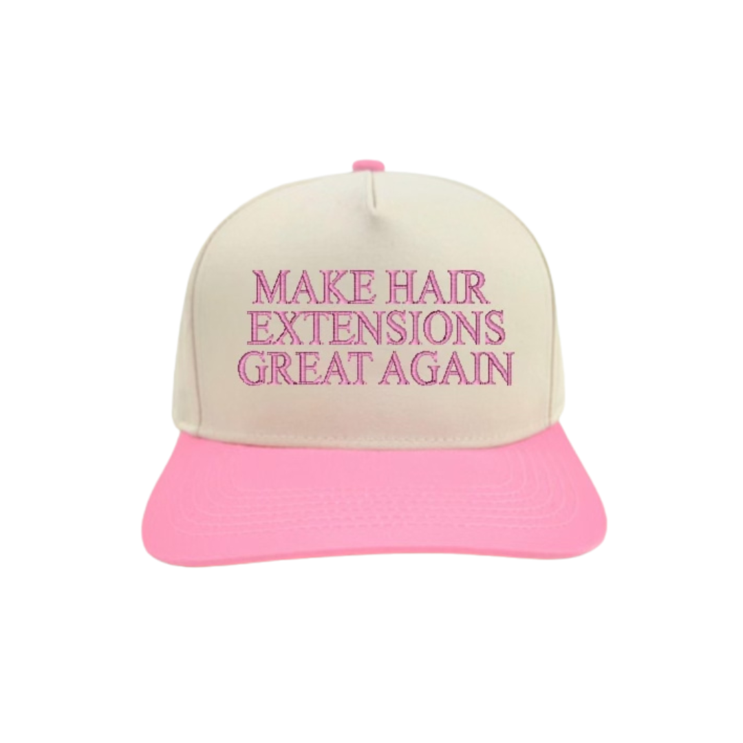 Pink Make Hair Extensions Great Again Hat